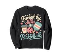 Porté par Les Amateurs De Café Glacé Et De Pickleball Sweatshirt
