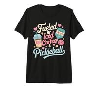 Porté par Les Amateurs De Café Glacé Et De Pickleball T-Shirt Haut de Gamme
