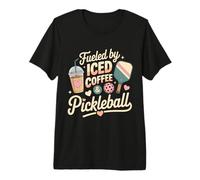 Porté par Les Amateurs De Café Glacé Et De Pickleball T-Shirt Haut de Gamme