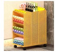 Porte-parapluie à 4 niveaux - Support mobile avec plateau profond multifonction avec revêtement en poudre pour une utilisation commerciale dans les centres commerciaux et les halls d'hôtel