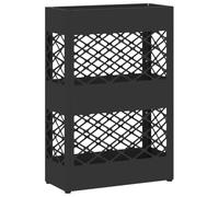 Porte-parapluie Acier Noir 28x12x41 cm pour l'intérieur | Acier durable, rangement spacieux, entrée moderne, montage facile, facile à nettoyer