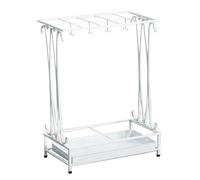 Porte-parapluie autonome en métal avec plateau d'égouttement amovible pour un usage domestique et commercial, idéal pour ranger et sécher les parapluies