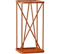 Porte-parapluie autonome en métal - Porte-parapluie carré orange-rouge pour entrée de maison et de bureau - Solution de rangement élégante pour panier de parapluie de 28 x 28 x 56 cm