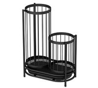 Porte-parapluie avec plateau d'égouttement - Support rond pour petits et grands parapluies, queues de billard, battes de baseball, jouets pour enfants - Design creux