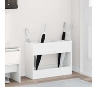 vidaXL Porte-parapluie 65 x 24 x 50 cm – Bois d'ingénierie, moderne, blanc