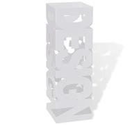 Porte-parapluie - vidaXL - Carré - Acier enduit de poudre - Blanc - 48,5 cm