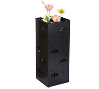 Porte-parapluie carré - Support d'entrée en métal, récipient de rangement pour cannes, bâtons de marche, parapluies pliables, organisateur de maison | Solution de porte de couloir pour bureau et