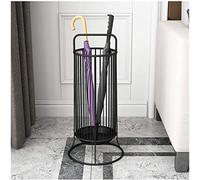 Porte-parapluie compact en métal avec seau de grande capacité, stable, durable et élégant, noir