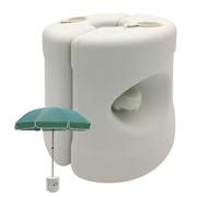 Porte-Parapluie Coupe-Vent - Support extérieur Rond et Robuste de 45 cm, Poids de Tambour à remplir, Support d'auvent | Stabilisateur de Parasol de terrasse résistant à la pour Jardin de