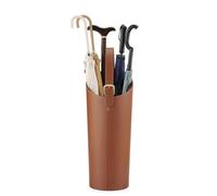 Porte-parapluie de grande capacité - Peut contenir 5 à 10 parapluies, forme ovale, plateau d'égouttement amovible, facile à déplacer, construction en cuir, design pratique pour la maison et le bureau