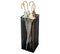 Porte-parapluie d'entrée - Boîte de vidange, pot de canne | Support intérieur vertical amélioré | Tube de rangement ventilé et panier de parapluie antirouille pour entrée, porche, vestibule, hôtel