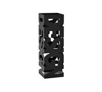 vidaXL Porte-Parapluie Design Acier Noir Support de Parapluies Meuble d'Entrée