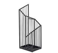 Porte-parapluie d'extérieur en métal noir pour cannes et cannes de marche, porte-parapluie d'intérieur et d'entrée, solution de rangement élégante pour parapluies