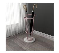 Porte-parapluie élégant en métal avec base en marbre - Porte-parapluie sur pied pour parapluies et cannes - Solution de rangement élégante pour la maison