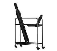 Porte-parapluie en fer forgé - Étanche et antirouille - Avec roues de frein universelles pour une mobilité facile - Idéal pour un usage domestique et professionnel