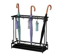 Porte-parapluie en fer noir de qualité hôtelière, facile à monter et à démonter, élégant paragüero pour la maison et le bureau, conçu pour tous les temps