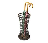 Porte-parapluie en métal avec plateau d'égouttement, crochet haute capacité pour cannes d'hôtel, clubs de golf, porte-parapluie noir pour entrée et terrasse