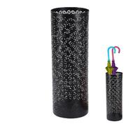 Porte-parapluie en métal - Cadre rond noir, design moderne compact, utilisation intérieure | Seau de rangement pour parapluie décoratif pour entrées avec fonction de drainage, pour zone de maison côté