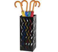 Porte-parapluie en métal creux créatif pour parapluie, bac à parapluie, support de canne de marche, support de décoration de porche, couloir, réception pour maison, bureau, restaurant (noir)