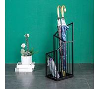 Porte-parapluie en métal - Design géométrique antirouille et peu encombrant - Support universel pour les entrées d'hôtel et les bureaux - Solution de rangement élégante et fonctionnelle