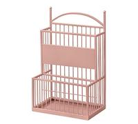 Porte-Parapluie en métal Double Couche, Grand Panier à parapluies avec Crochet et bac d'égouttement, Organiseur de Parapluie pour entrée de Bureau d'hôtel (Couleur : Rose, Taille : 48 x 26 x