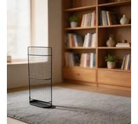 Porte-parapluie en métal fixé au mur pour rangement intérieur dans les couloirs, cuisines et espaces de vie - Réduit l'encombrement et les dommages causés par l'eau - Noir - 20 cm