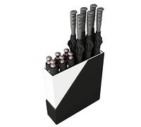 Porte-Parapluie en métal Noir et Blanc, Panier de Rangement Moderne pour parapluies, hôtel, Banque, café, pour 12 à 20 parapluies, bac d'égouttage séparé (Taille : 68 x 20 x 75 cm)