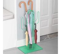 Porte-parapluie en métal Personnalité créative Multifonctionnel Support de parapluie autoportant pour la maison et le bureau Porte-parapluies robustes pour économiser de l'espace (couleur : vert