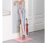 Porte-parapluie en métal Personnalité créative Multifonctionnel Support de parapluie autoportant pour la maison et le bureau Porte-parapluies robustes pour économiser de l'espace (couleur : rose