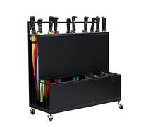 Porte-parapluie en métal sur roulettes de grande capacité pour bureau et hôtel, peut contenir 60 parapluies longs et courts, dimensions 75 x 31 x 71 cm, design pratique