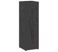 Porte-parapluie en métal - vidaXL - Noir - 15,5 x 15,5 x 49 cm - Rectangulaire - Acier - Usage intérieur