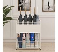 Porte-Parapluie Extra Large, Support de Parapluie Commercial de Grande capacité pour Porte d'entrée, Porche, Support de Rangement en métal Robuste (Couleur : Blanc)