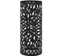 vidaXL Porte-parapluie Feuilles acier noir Meuble d'entrée