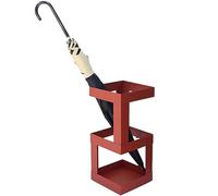 Porte-parapluie géométrique tridimensionnel - Porte-parapluie rétro rouge en fer forgé durable pour villas, cafés