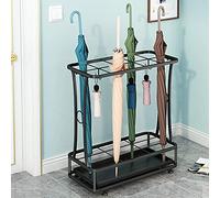 Porte-parapluie haute capacité pour hôtels facile à démonter boîte en fer (21 trous 24 crochets) - Design élégant peu encombrant pour une utilisation efficace des invités.