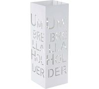 Porte-parapluie HWC-C78, porte-parapluie Porte-parapluie, carré 55cm ~ écriture, blanc