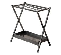 Porte parapluie - Matériau en fer, conception de grille avec crochets | Organisateur à 18 emplacements avec plateau d'eau amovible pour l'entrée de l'hôtel, porte-bagages pliable pour l'utilisation du