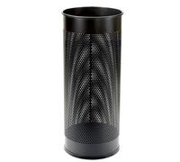 Porte-parapluie métal laqué perforé design, 28 litres noir