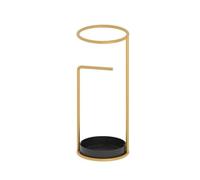 Porte-parapluie moderne en fer élégant avec plateau d'égouttement pour les petits espaces, idéal pour la maison, l'hôtel, le hall et une utilisation commerciale Design compact Doré
