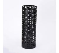 Porte-parapluie moderne en métal de grande capacité, autoportant, cylindrique, pour une utilisation en intérieur, design noir élégant pour le rangement d'entrée