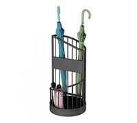 Porte-parapluie multifonction en fer forgé avec compartiments Noir élégant 25 x 55 cm Idéal pour la maison et le bureau