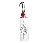 Porte-parapluie multifonction en métal - Rond pour cannes et bâtons de marche - Décoration élégante pour la maison et le bureau - Porte-parapluie peu encombrant (blanc)