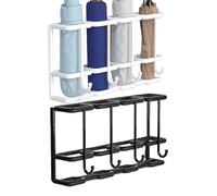 Porte-parapluie mural en métal à 4 emplacements pour cannes de marche, design compact, construction durable, idéal pour portes familiales, 30 x 12 x 7 cm