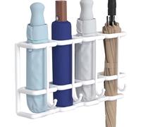 Porte-parapluie mural moderne en métal pour économiser de l'espace, support de rangement mural en métal à 4 fentes | Fournitures ménagères, organisateur peu encombrant, décoration d'intérieur pour la