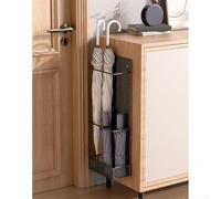 Porte-parapluie mural pour la maison et le bureau, conçu pour maximiser l'espace dans les petites zones tout en offrant un rangement sécurisé pour plusieurs parapluies (30 cm, noir)