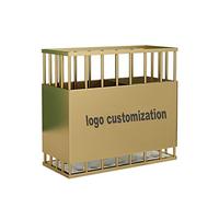 Porte-parapluie personnalisable en fer robuste pour hôtels, banques, centres commerciaux, grande capacité, élégant, noir/doré/blanc, dimensions : 36 x 18 x 44 cm/doré/48 x 21 x 44 cm