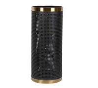Porte-parapluie Porte-parapluie Porte-parapluie en acier inoxydable Porte-parapluie rond Espace de rangement Seau à parapluie pour canne Famille Hôtel Bureau Porte-parapluie pour couloir,Gold+black