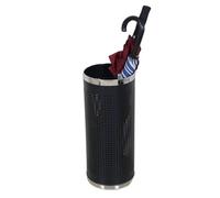 Porte-parapluie Porte-parapluie Porte-parapluie en acier inoxydable Porte-parapluie rond Espace de rangement Seau à parapluie pour canne Famille Hôtel Bureau Porte-parapluie pour couloir,Silver+black