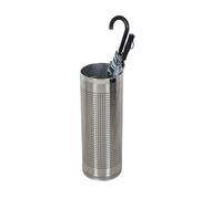 Porte-parapluie Porte-parapluie Porte-parapluie en acier inoxydable Porte-parapluie rond Espace de rangement Seau à parapluie pour canne Famille Hôtel Bureau Porte-parapluie pour couloir,Argent