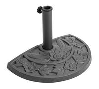 Porte-Parapluie Porte-Parasol Gris Béton Semi-Circulaire 50cm Support Pour Jardin Patio Arbre 60mm Base De Parasol Socle Multicolore
